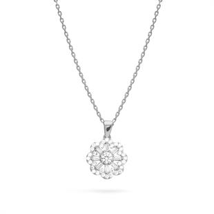 925 Ayar Gümüş Çiçek Kolye