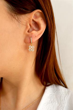 925 Ayar Gümüş Çiçek Küpe