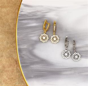 925 Ayar Gümüş Çiçek Küpe