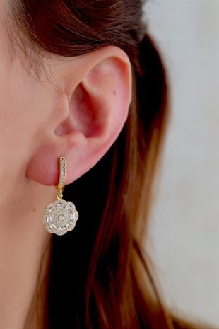 925 Ayar Gümüş Çiçek Küpe