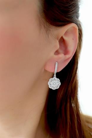 925 Ayar Gümüş Çiçek Küpe