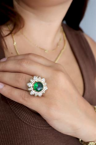 925 Ayar Gümüş Çiçek Model Otantik Yüzük