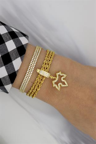 925 Ayar Gümüş Çınar Yaprağı Charm