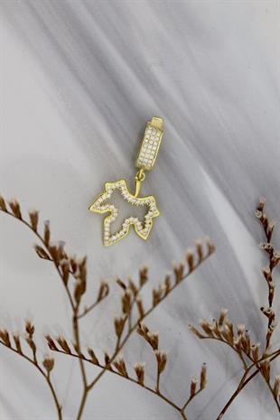 925 Ayar Gümüş Çınar Yaprağı Charm