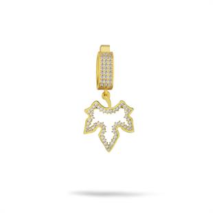 925 Ayar Gümüş Çınar Yaprağı Charm