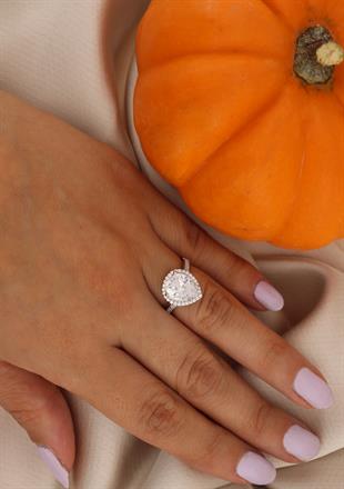 925 Ayar Gümüş Damla Salkım Pırlanta Montür Su Yolu Takı Seti