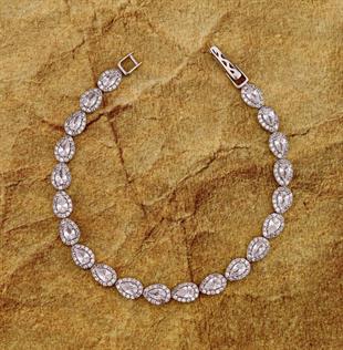 925 Ayar Gümüş Damla Su Yolu Bileklik