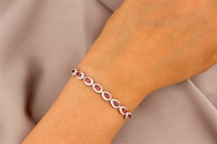 925 Ayar Gümüş Damla Taş Bileklik