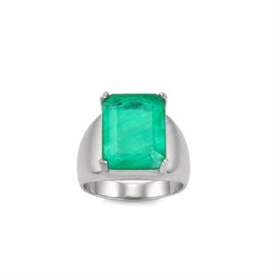 925 Ayar Gümüş Doğal Paraiba Taşlı Vintage Yüzük