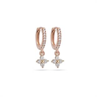 925 Ayar Gümüş Dört Yapraklı Yonca Küpe