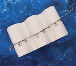 925 Ayar Gümüş Dövme Pullu Halhal