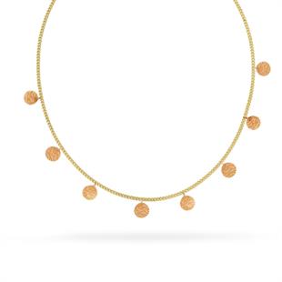 925 Ayar Gümüş Dövme Pullu Kolye