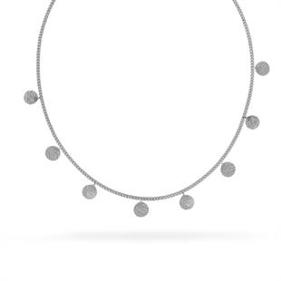 925 Ayar Gümüş Dövme Pullu Kolye