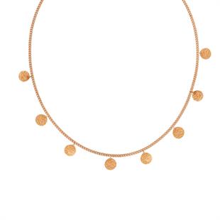 925 Ayar Gümüş Dövme Pullu Kolye