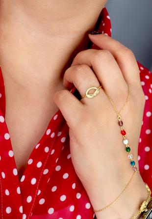 925 Ayar Gümüş Düğüm Gümüş Yüzük