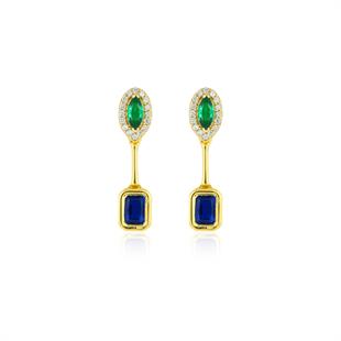 925 Ayar Gümüş Emeralight Küpe