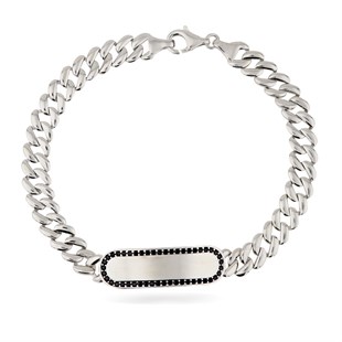 925 Ayar Gümüş Erkek Bileklik Künye Babalar Günü Hediyesi