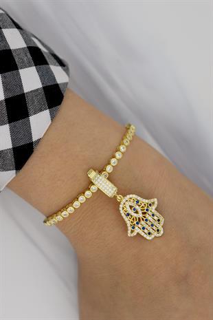 925 Ayar Gümüş Fatma Ana Eli Charm