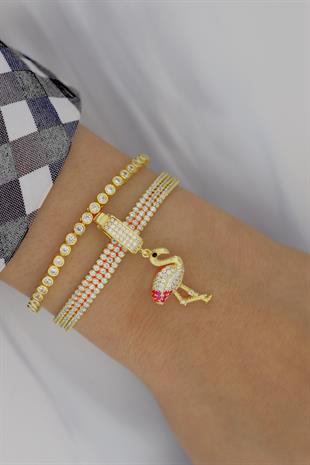 925 Ayar Gümüş Flamingo Charm