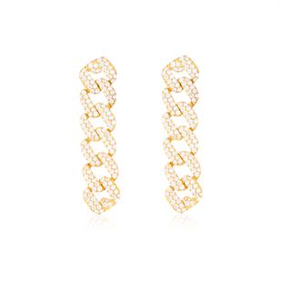 925 Ayar Gümüş Gurmet Zincir Küpe