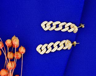 925 Ayar Gümüş Gurmet Zincir Küpe