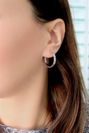 925 Ayar Gümüş Halka Küpe