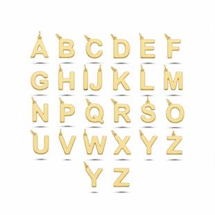 925 Ayar Gümüş Harf Kolye Ucu Charm