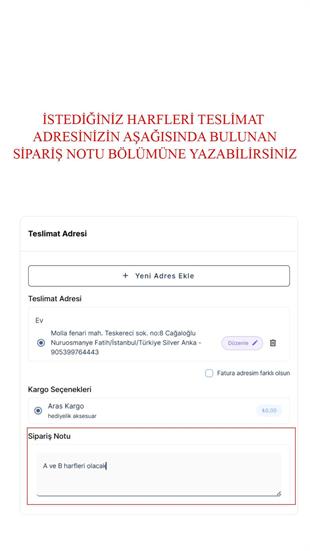 925 Ayar Gümüş Harfli Yıldız Şahmeran