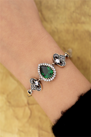 925 Ayar Gümüş Hürrem Sultan Otantik Bileklik