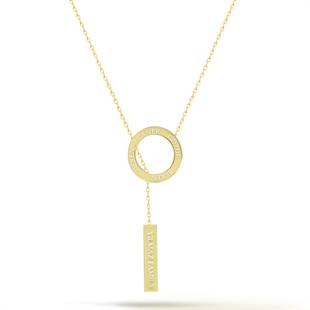 925 Ayar Gümüş İç İçe Halka Çubuk Kolye