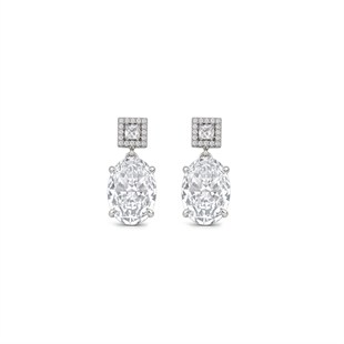 925 Ayar Gümüş Ice Cut Oval Taşlı Küpe