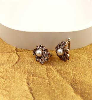 925 Ayar Gümüş İncili Otantik Küpe