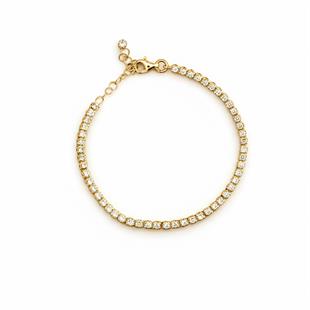 925 Ayar Gümüş Işıltılı Tenis Bileklik - 2.8 mm Su Yolu Bileklik