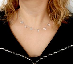 925 Ayar Gümüş İsim Kolye