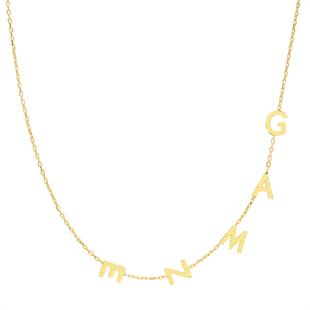 925 Ayar Gümüş İsim Köprücük Kolye