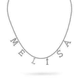 925 Ayar Gümüş İsimli Gurmet Zincir Kolye