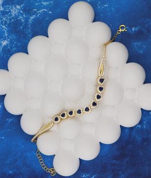 925 Ayar Gümüş Kalp Su Yolu Bileklik