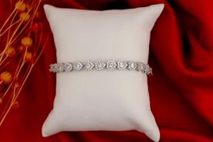 925 Ayar Gümüş Kalp Su Yolu Bileklik