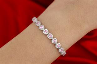 925 Ayar Gümüş Kalp Su Yolu Bileklik