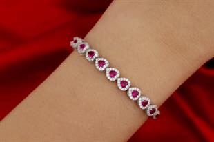 925 Ayar Gümüş Kalp Su Yolu Bileklik