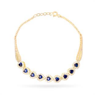 925 Ayar Gümüş Kalp Su Yolu Bileklik