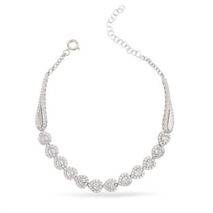 925 Ayar Gümüş Kalp Su Yolu Bileklik