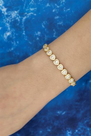 925 Ayar Gümüş Kalp Su Yolu Bileklik