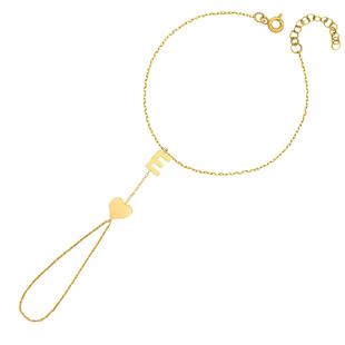 925 Ayar Gümüş Kalpli Harf Şahmeran