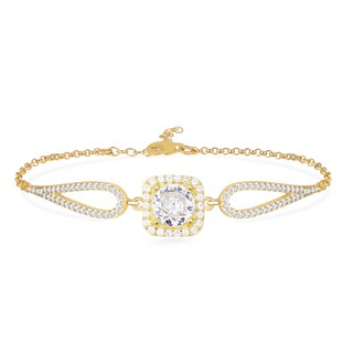 925 Ayar Gümüş Kare Pırlanta Modeli Takı Seti