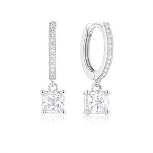 925 Ayar Gümüş Kare Tektaş Küpe