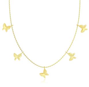 925 Ayar Gümüş Kelebekli Şans Kolyesi