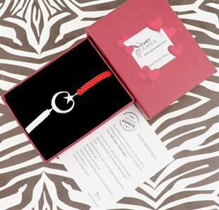 925 Ayar Gümüş Kırmızı Beyaz Ay Yıldız Taraftar Bileklik