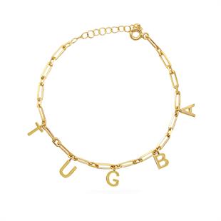 925 Ayar Gümüş Kişiye Özel İsimli Ataç Zincir Bileklik