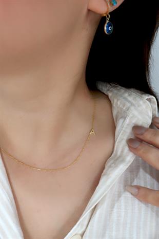 925 Ayar Gümüş Köprücük Harf Kolye